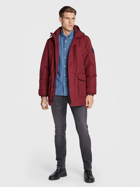 Парка зимова чоловіча Tommy Hilfiger MW0MW27689-VLP 2XL Бордова (8720641538077) - зображення 3