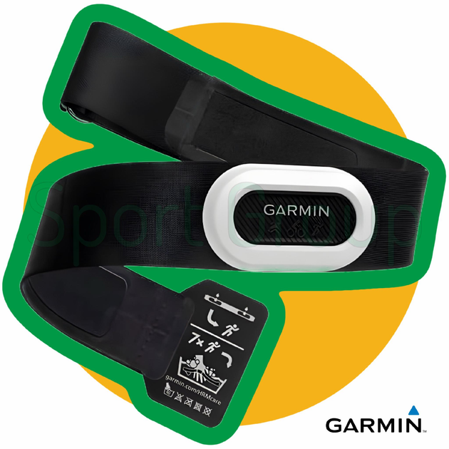 Нагрудный пульсометр для спорта и отслеживания сердечного ритма Garmin HRM-Pro Plus (010-13118-00) датчик Sensor Bluetooth BLE+ и ANT+ для Polar | Бритон | Wahoo | Lezyne | Apple Watch черный ремешок с белым датчиком - изображение 2