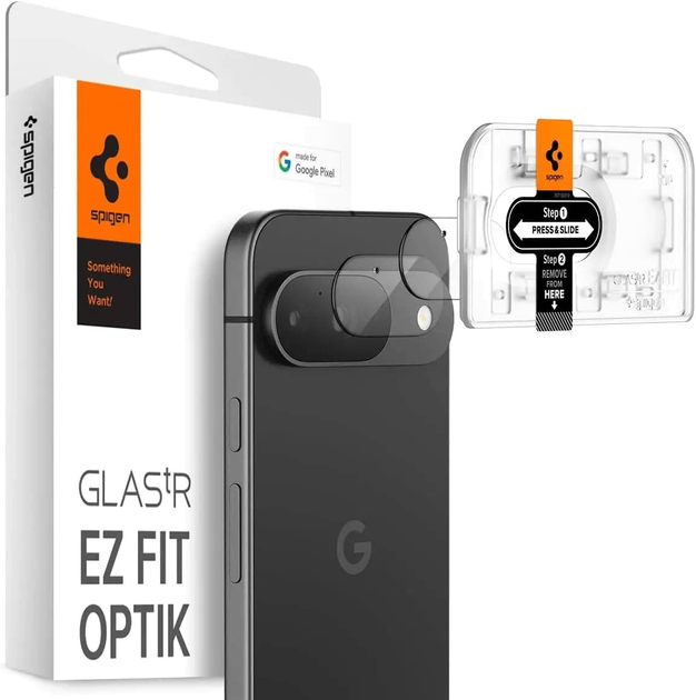 Захисне скло Spigen Glas.tR EZ-Fit Optik для камеры Google Pixel 9 (2-pack) (8809971233118) - зображення 1