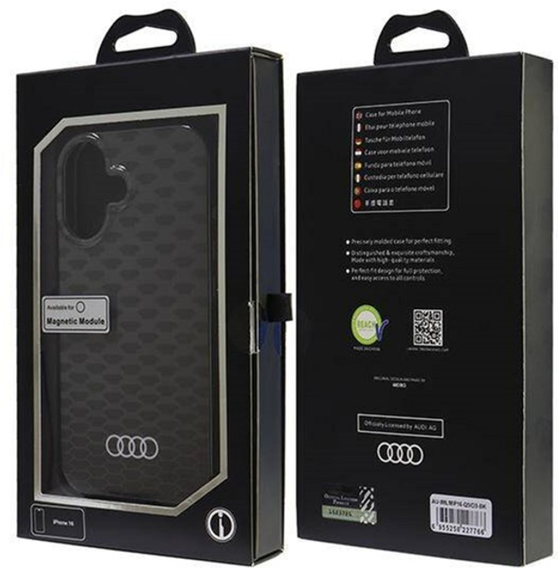 Панель Audi IML Stitching Pattern з MagSafe для Apple iPhone 16 Black (6955250227766) - зображення 7