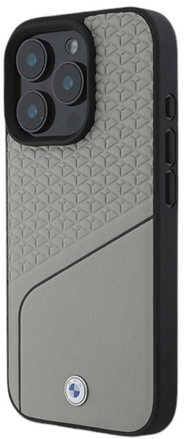 Чохол CG Mobile BMW Sign Leather Textured MagSafe для Apple iPhone 16 Pro Grey (BMHMP16L23RDCLG) - зображення 2