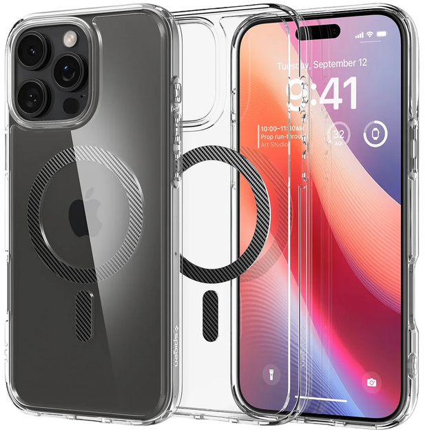 Панель Spigen Ultra Hybrid MagFit для Apple iPhone 16 Pro Max Carbon Fiber (ACS08000) - зображення 4