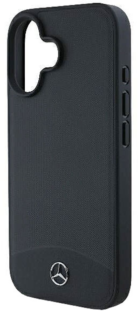 Панель Mercedes-Benz Textured And Plain Leather MagSafe для iPhone 16 Black (MEHMP16S23RBARK) - зображення 2