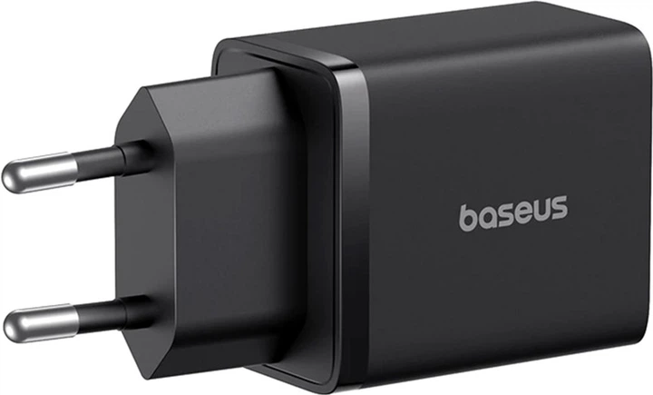 Ładowarka sieciowa Baseus Cube Fast Charger Type-C+USB 30W Cluster Black EU (P10111404113-00) - obraz 5