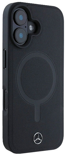 Etui Mercedes-Benz Plain Smooth Leather MagSafe dla iPhone 16 Black (MEHMP16S23RCMK) - obraz 5