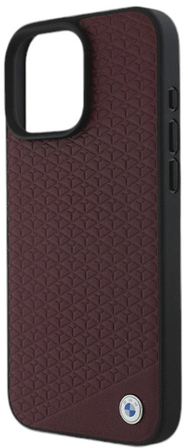 Etui CG Mobile BMW Leather Hot Stamp MagSafe do Apple iPhone 16 Pro Red (BMHMP16X23RDDR) - obraz 6
