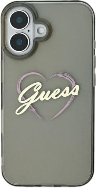 Etui Guess Hardcase IML Heart do Apple iPhone 16 Plus Black (GUHCP16MHCHGSPK) - obraz 2