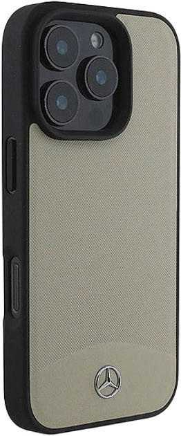 Панель Mercedes-Benz Textured And Plain Leather MagSafe для iPhone 16 PRO MAX Beige (MEHMP16X23RBARE) - зображення 5