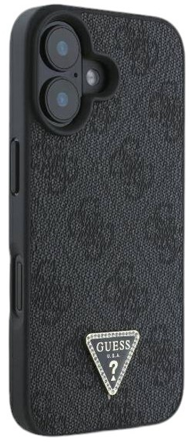 Панель Guess Hardcase Leather 4G Triangle Strass для Apple iPhone 16 Plus Black (GUHCP16MP4TDPK) - зображення 4