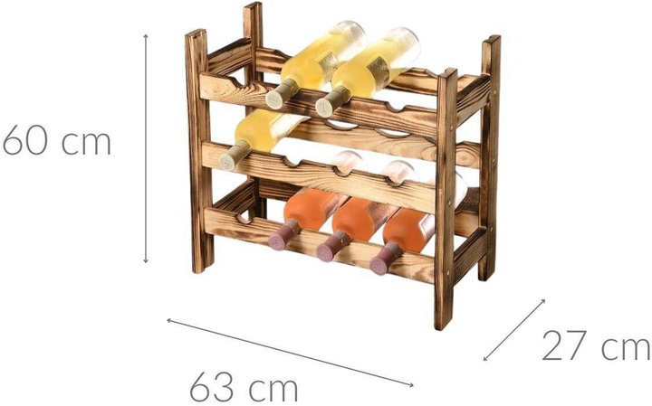 Regał na wino Kesper na 12 butelek (4000270691201) - obraz 2