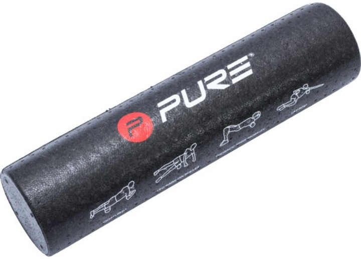 Wałek fitnes roller Pure2Improve 60 x 15 cm P2I201350 Black (8719033335776) - obraz 2