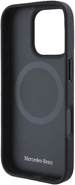 Панель Mercedes-Benz Textured And Plain Leather MagSafe для iPhone 16 PRO MAX Navy (MEHMP16X23RBARV) - зображення 3