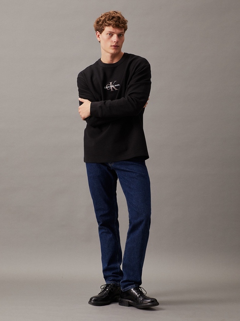 Лонгслів чоловічий Calvin Klein Jeans J30J325647-BEH XL Чорний (8720639008674) - зображення 3