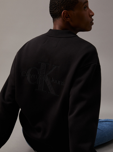 Bluza męska rozpinana streetwear Calvin Klein Jeans J30J325915-BEH S Czarna (8720639105939) - obraz 6