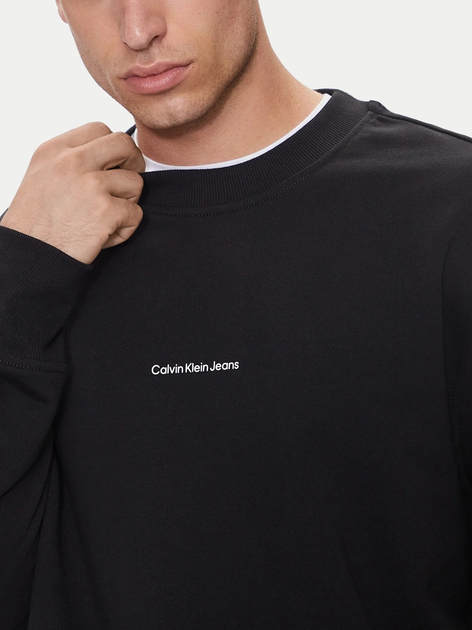Світшот чоловічий Calvin Klein Jeans J30J326790-BEH L Чорний (8720639222643) - зображення 4