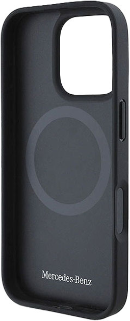 Панель Mercedes-Benz Wood Imitation Leather MagSafe для iPhone 16 PRO MAX Navy (MEHMP16X23RBGVV) - зображення 3