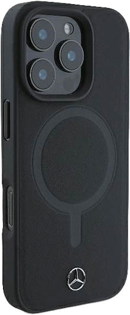 Панель Mercedes-Benz Smooth Leather MagSafe для iPhone 16 PRO MAX Black (MEHMP16X23RCMK) - зображення 4
