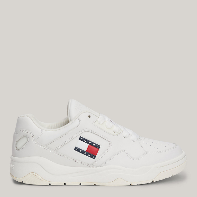 Sneakersy damskie skórzane do kostki Tommy Jeans EN0EN02524-YBL 36 Ecru (8720646923038) - obraz 1