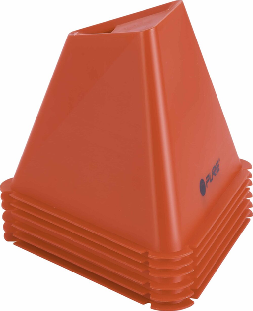 Zestaw trójkątnych stożków Pure2Improve Triangle Cones Set 6 szt. Red (8719407071996) - obraz 2