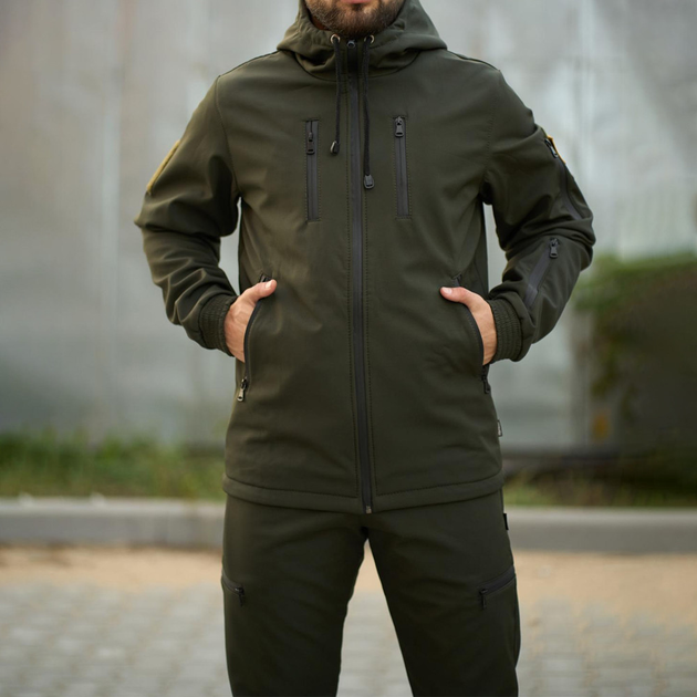 Чоловіча куртка "Reef" SoftShell на мікрофлісі до -10 ° C хакі розмір M - зображення 1