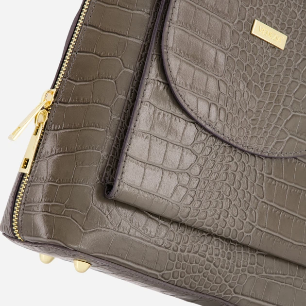 Plecak damski skórzany VENEZIA W062CRGEPLE097 Szary (5906140578964) - obraz 5