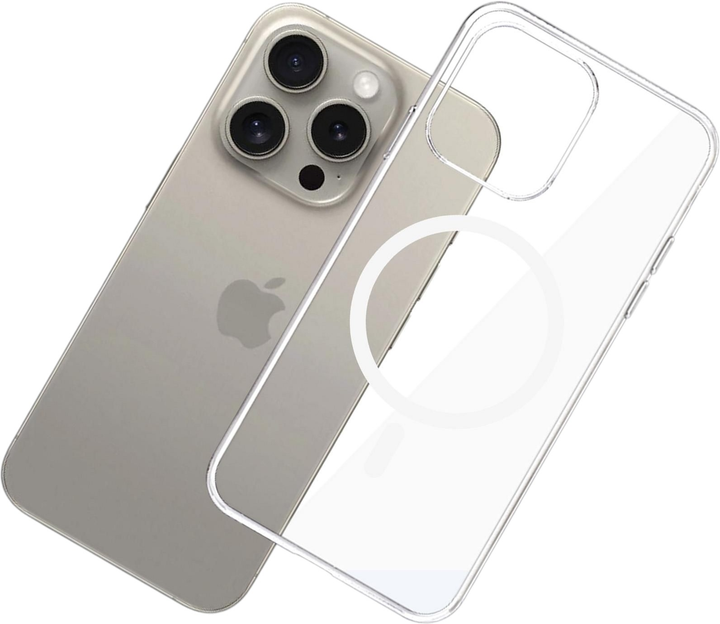 Панель 3MK Clear MagCase для Apple iPhone 15 Pro Transparent (5903108587068) - зображення 4