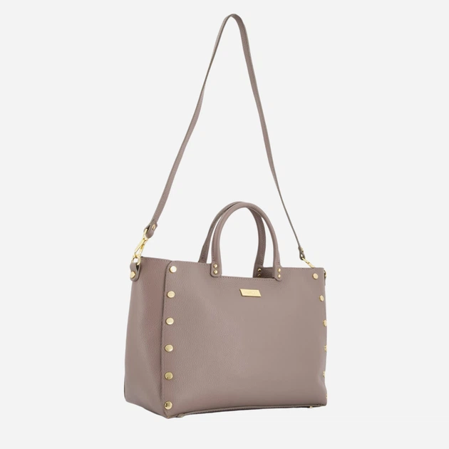 Torba shopper damska ze skóry naturalnej VENEZIA M018LEGETOR114 Szara (5906140582138) - obraz 3