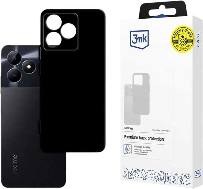 Etui 3MK Matt Case do Realme C51 4G Black (5903108557078) - obraz 1