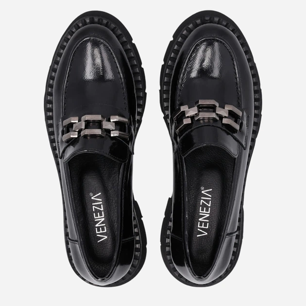 Loafersy damskie lakierowane VENEZIA R041PABLOBM047 37 24 cm Czarne (5906140604014) - obraz 5