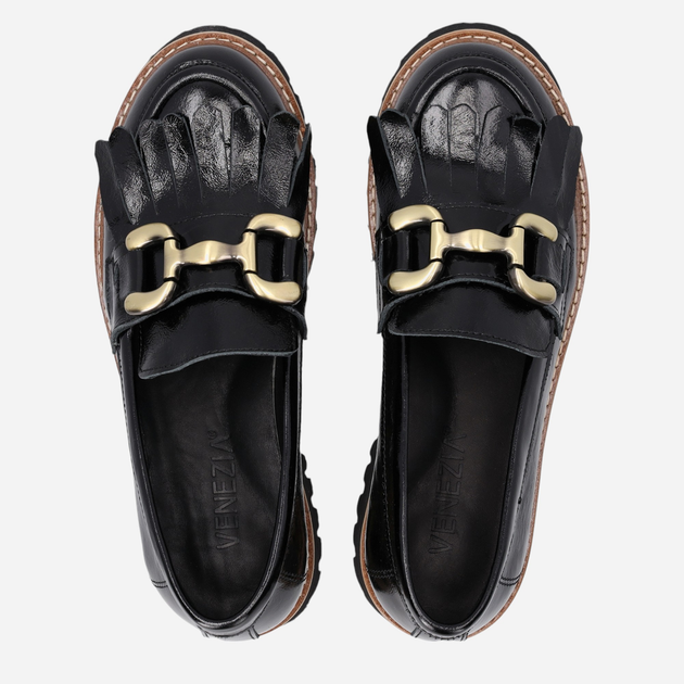 Loafersy damskie lakierowane VENEZIA E006PABLOBM041 38 24.5 cm Czarne (5906140521601) - obraz 5