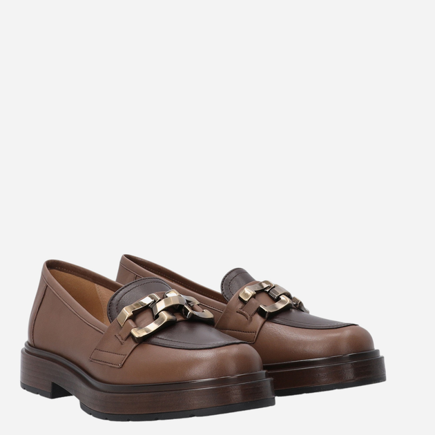 Loafersy damskie skórzane VENEZIA M007LEBROBM049 40 26 cm Brązowe (5906140550694) - obraz 2