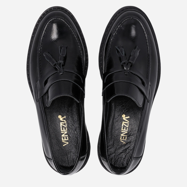 Loafersy damskie lakierowane VENEZIA Y002PABLOBM044 39 25 cm Czarne (5906140524121) - obraz 5
