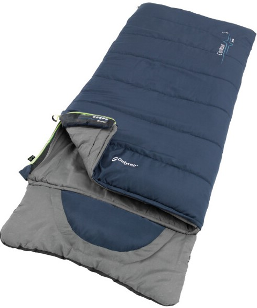 Спальний мішок Outwell Contour Junior 170 x 70 см Left Deep Blue (5709388136701) - зображення 1