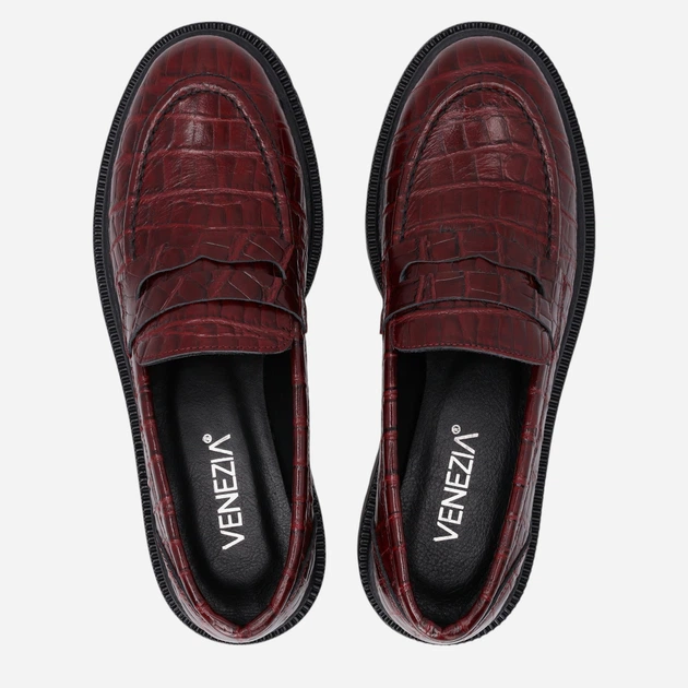 Loafersy damskie skórzane VENEZIA L046CRBOOBM034 37 24 cm Bordowe (5906140534977) - obraz 5