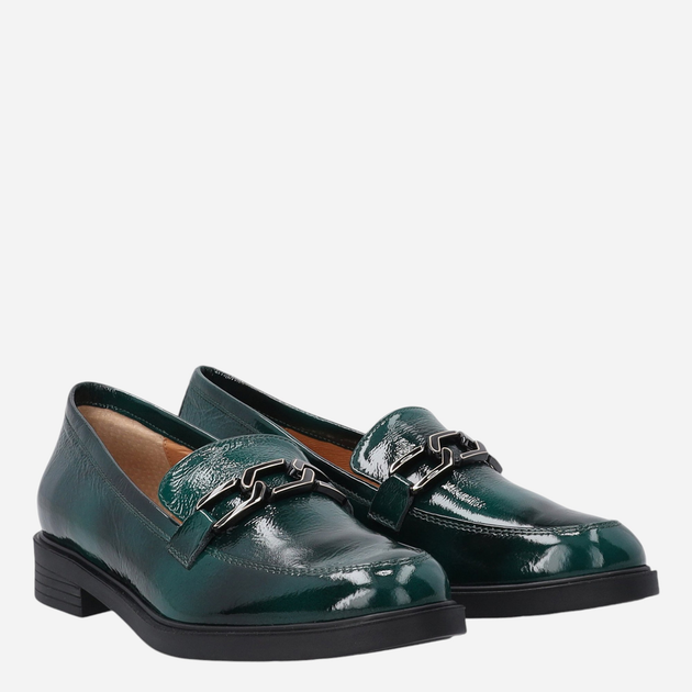 Loafersy damskie lakierowane VENEZIA E011PAGROBM061 38 24.5 cm Zielone (5906140555941) - obraz 2