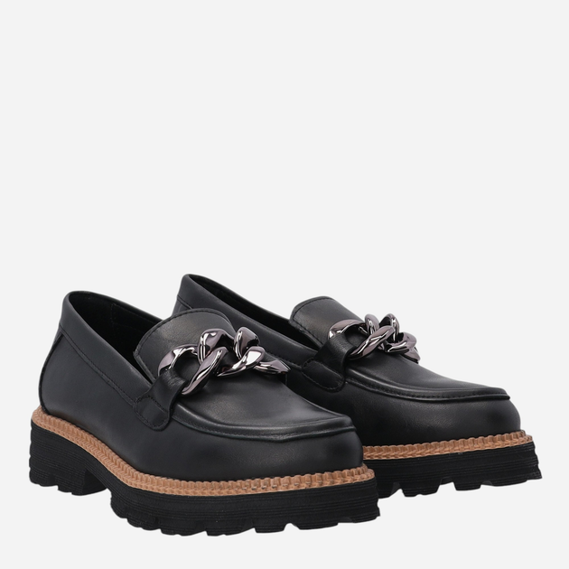 Loafersy damskie skórzane VENEZIA E012LEBLOBM041 41 26.5 cm Czarne (5906140542422) - obraz 2