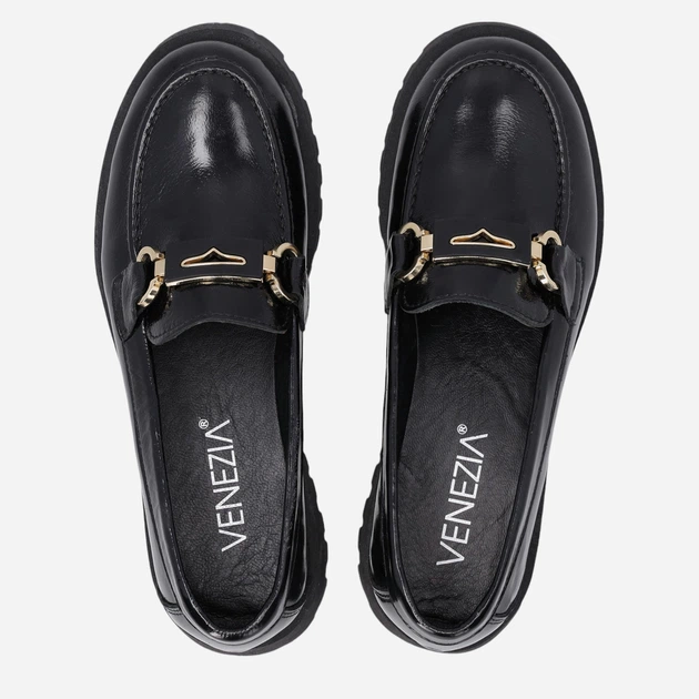 Loafersy damskie lakierowane VENEZIA R013PABLOBM047 37 24 cm Czarne (5906140530672) - obraz 5
