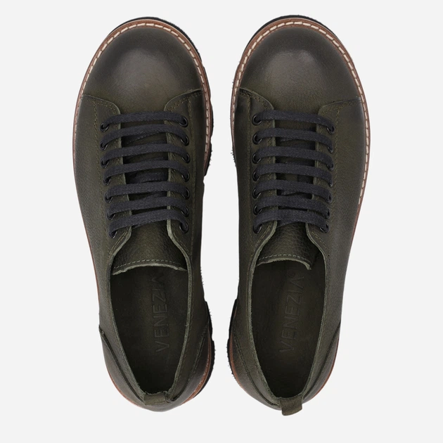 Półbuty damskie skórzane VENEZIA E008NUKHOBL041 36 23.5 cm Ciemnozielone (5906140521526) - obraz 5