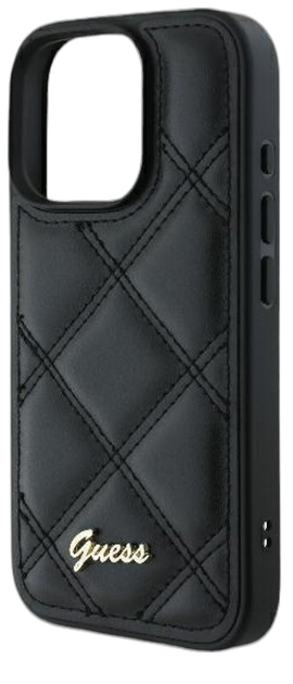 Панель Guess Hardcase Quiled Metal Logo для Apple iPhone 16 Black (GUHCP16SPSQSQSK) - зображення 2