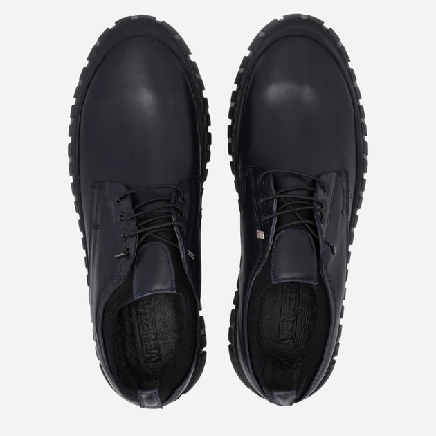 Buty derby męskie skórzane VENEZIA D003LENAMSP081 40 27.3 cm Granatowe (5906140527009) - obraz 5
