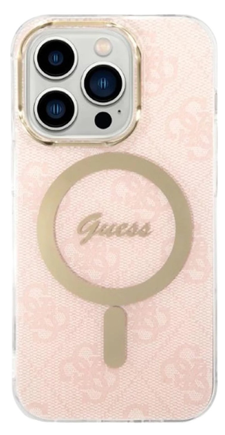 Панель Guess Hardcase IML 4G MagSafe для Apple iPhone 16 Pro Pink (GUHMP16LH4STP) - зображення 1