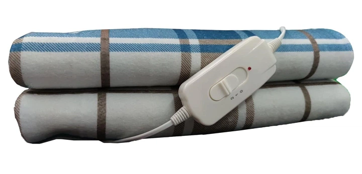 Электропростыня полуторная 120х160 см электро простынь одеяло с подогревом теплая Royan в клетку провод 1,9м с регулятором температуры Турция + сетевой удлинитель 3м 3 розетки в подарок - изображение 8