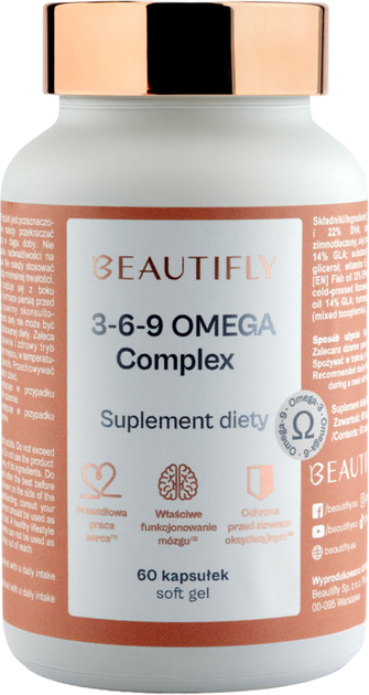 Suplement diety Beautifly Kompleks Omega 3-6-9 60 szt (5903003702238) - obraz 1