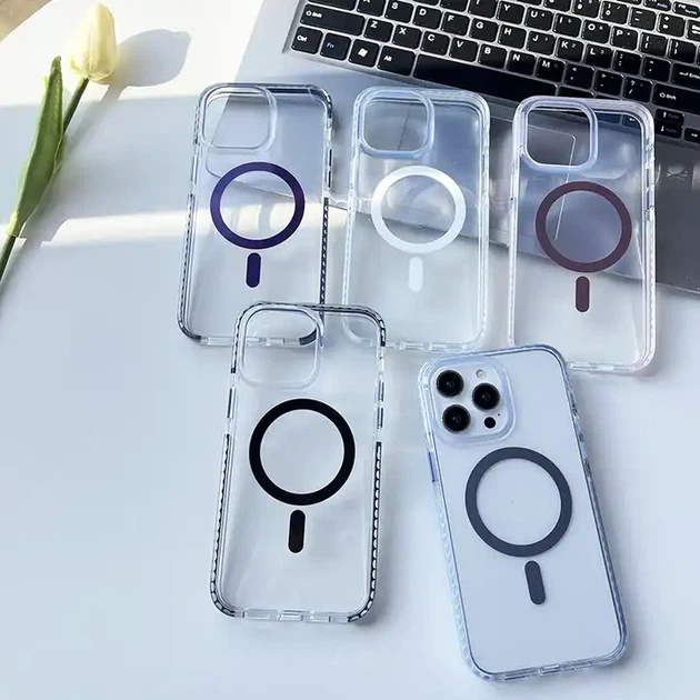 Чохол iPhone 16 Pro Max Shield with MagSafe gray - Фото 7 Чохол iPhone 16 Pro Max Shield with MagSafe gray - изображение 7