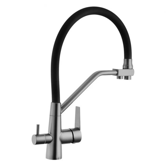 Смеситель для кухни с подключением к фильтру Kroner KRP Edelstahl Klassisch - PVD03817BLK - изображение 2