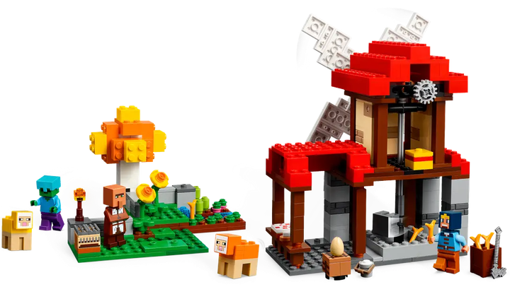 Конструктор LEGO Minecraft Ферма з млином 462 елементи (21262) - зображення 3