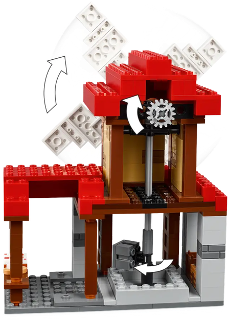 Конструктор LEGO Minecraft Ферма з млином 462 елементи (21262) - зображення 4