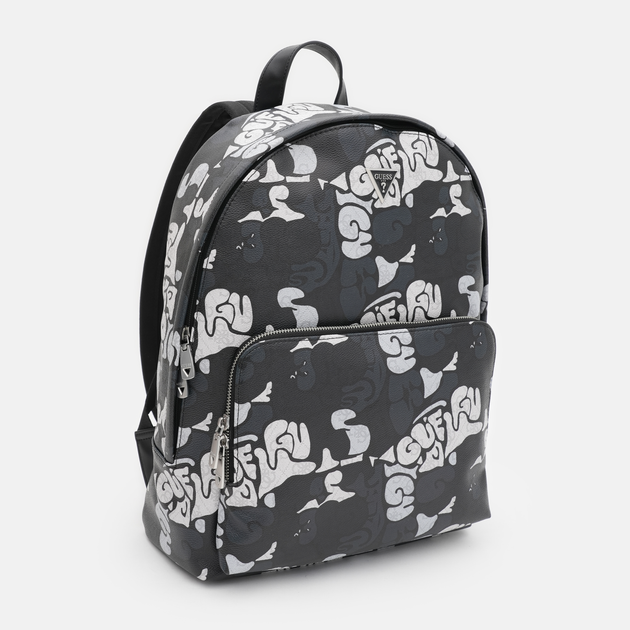 Рюкзак чоловічий 7л вміщує формат А4 Guess HMMIGS-P4411-GYM GREY MULTI Чорний (7625408055594) - зображення 4