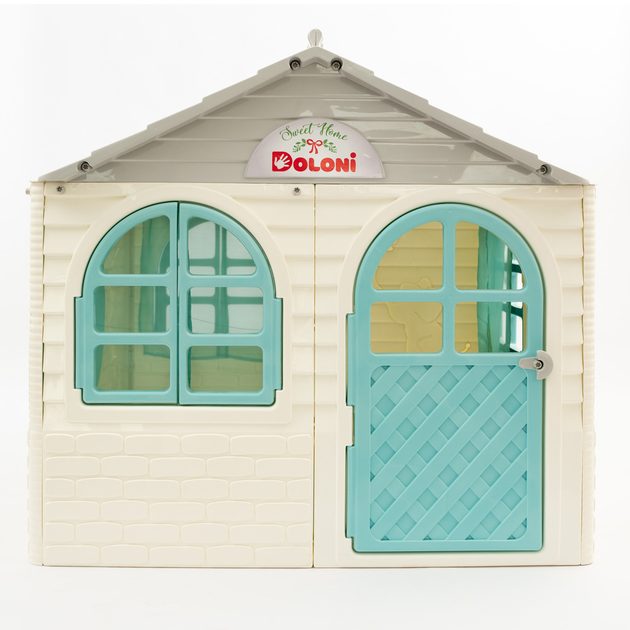 Ігровий будиночок Doloni Toys зі шторками, бежево-бірюзовий 02550/5 - зображення 3