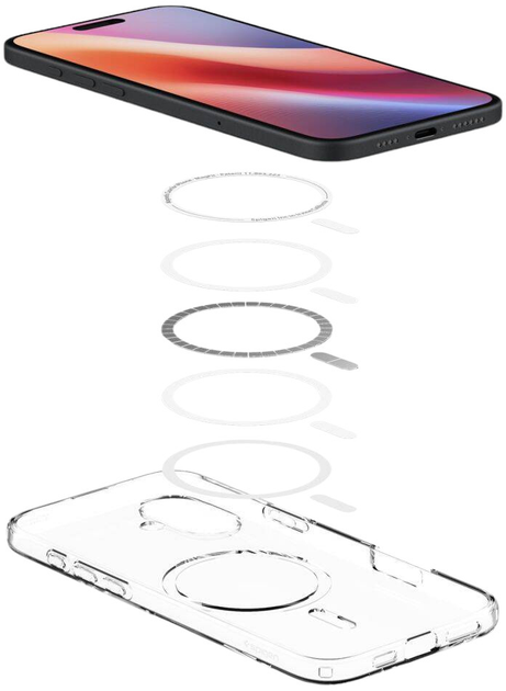 Etui Spigen Liquid Crystal MagSafe do Apple iPhone 16 Transparent (8809971232715) - obraz 5